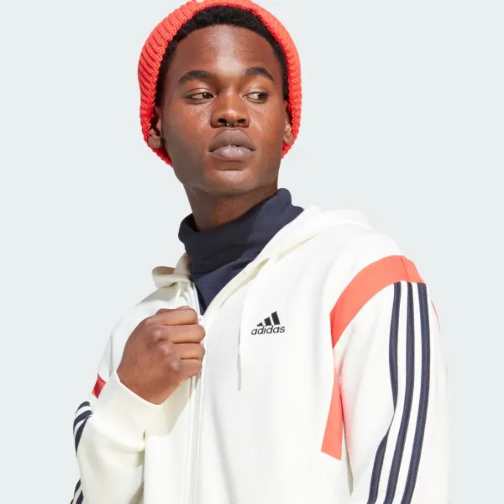 NEW Men's Adidas Colorblock Full-Zip Hoodie SIZE XL - Picture 3 of 8